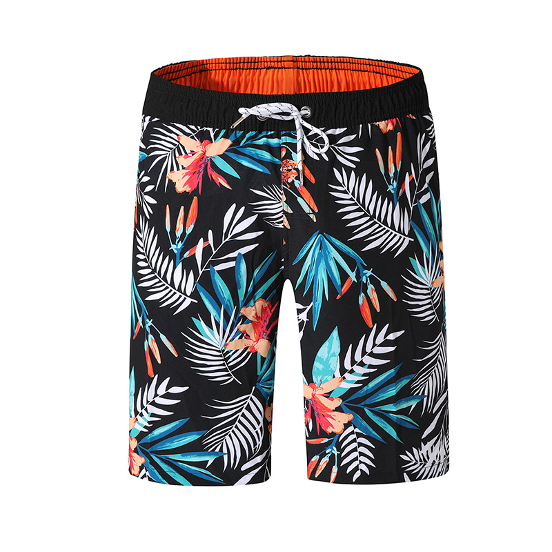 Casual summer leaves sandy beach pants a set for men