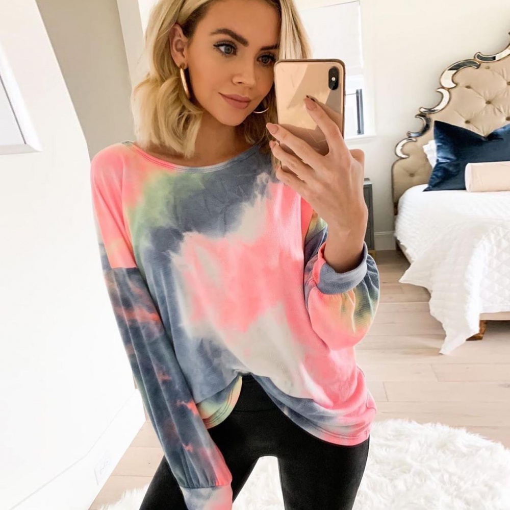 Summer spring and summer tops printing hoodie for women