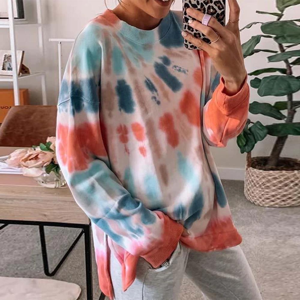 Homewear printing tops autumn pullover hoodie for women