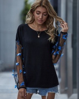 Lantern sleeve autumn and winter butterfly Casual tops
