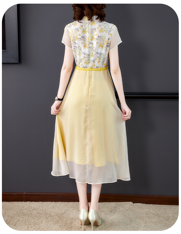 Chinese style retro cheongsam temperament summer dress
