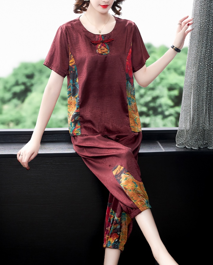 Western style casual pants 2pcs set for women