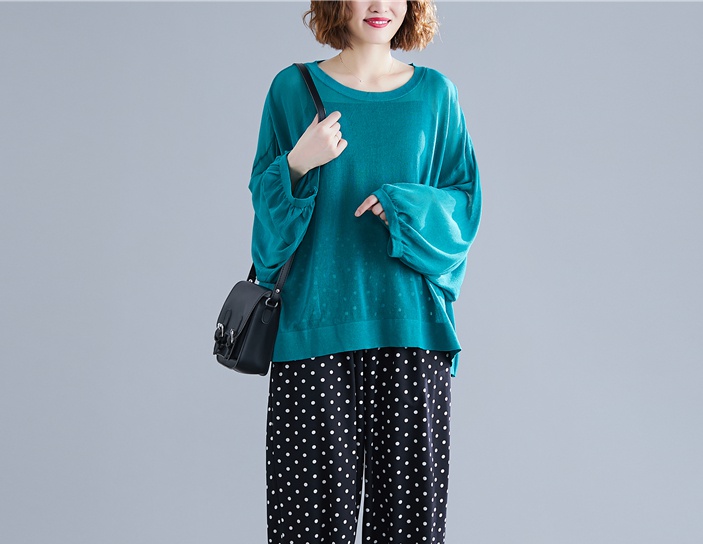 Sunscreen Korean style sweater pure large yard tops for women