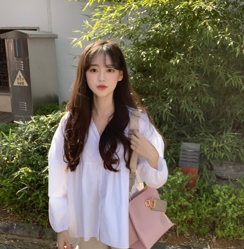 Loose lovely Korean style sweet long sleeve shirt