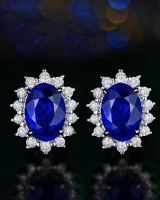 Crystal gem stud earrings colors earrings for women