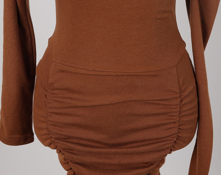 Fashion flat shoulder dress slim T-back for women