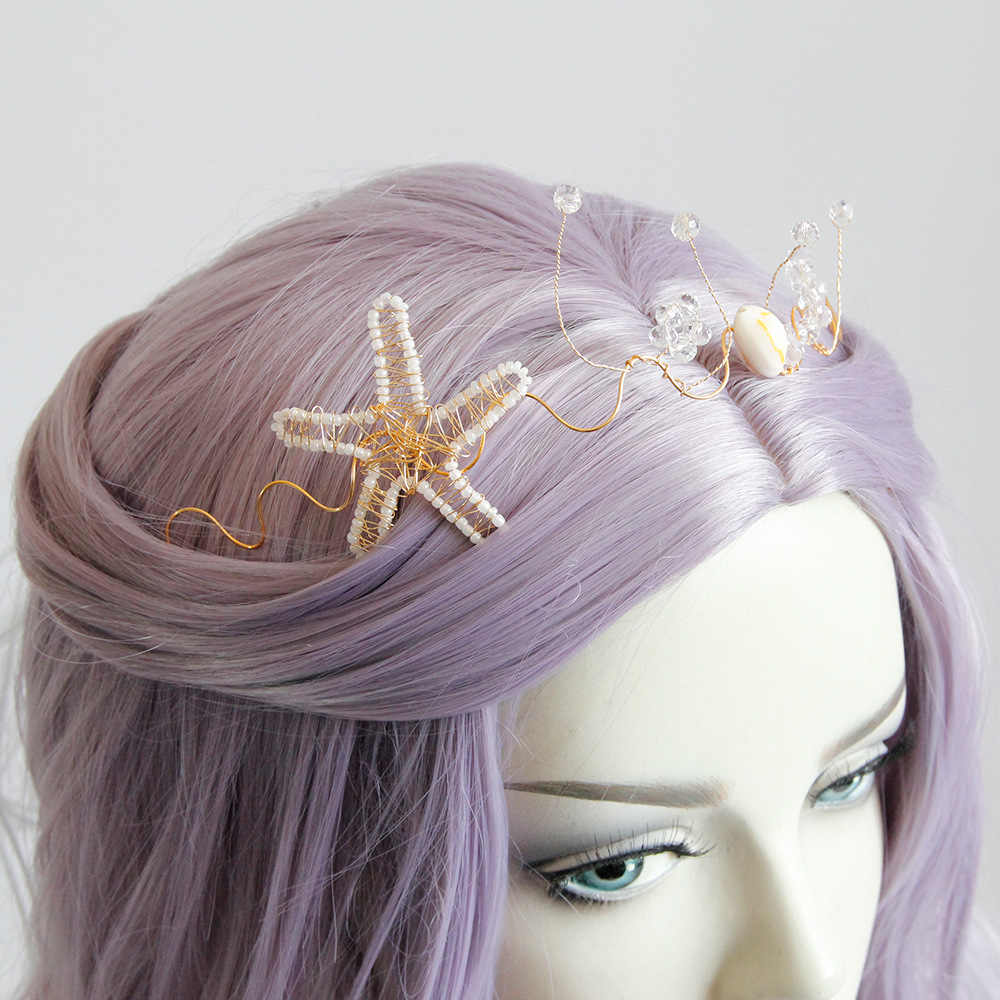 Bride wedding hair accessories mermaid prom headwear