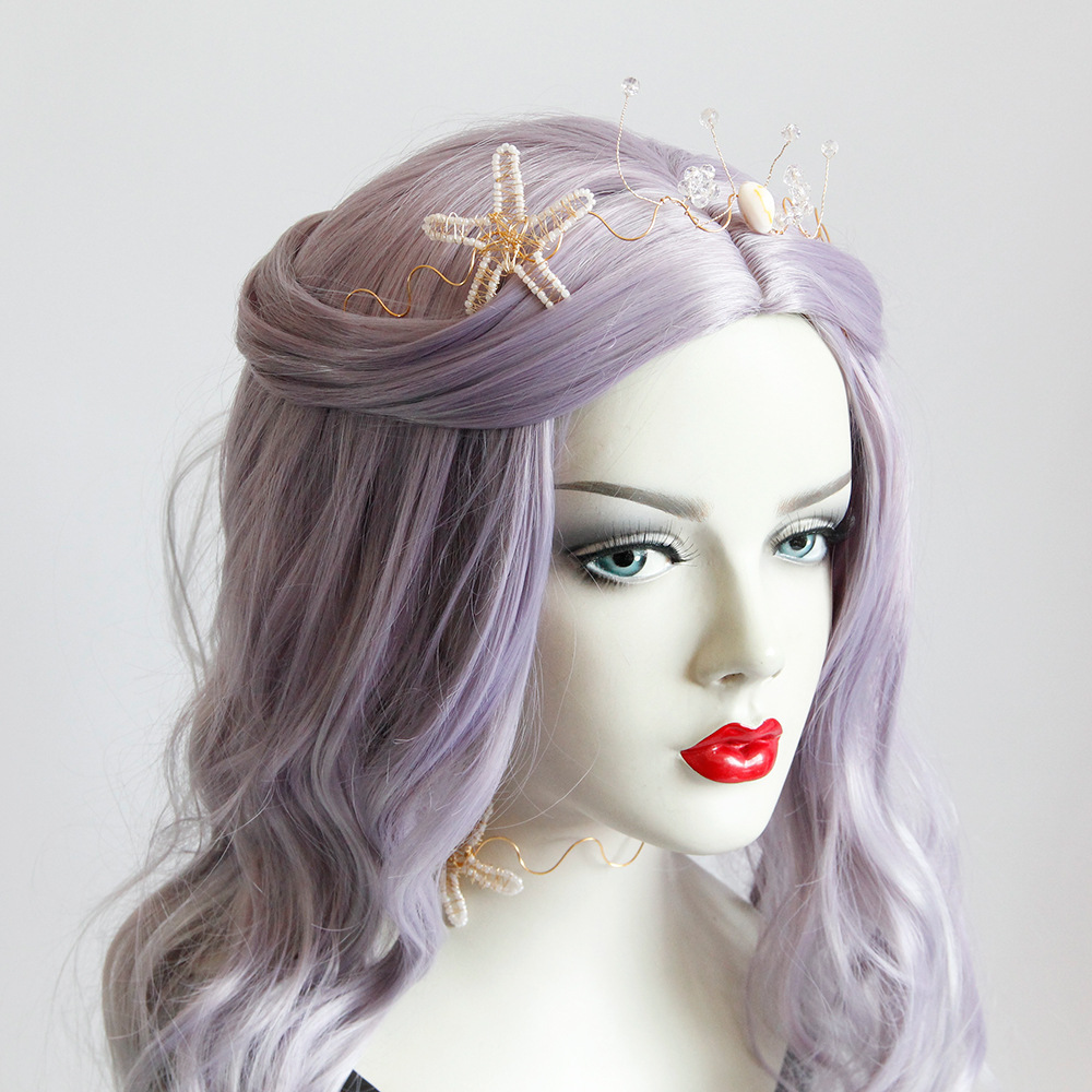 Bride wedding hair accessories mermaid prom headwear