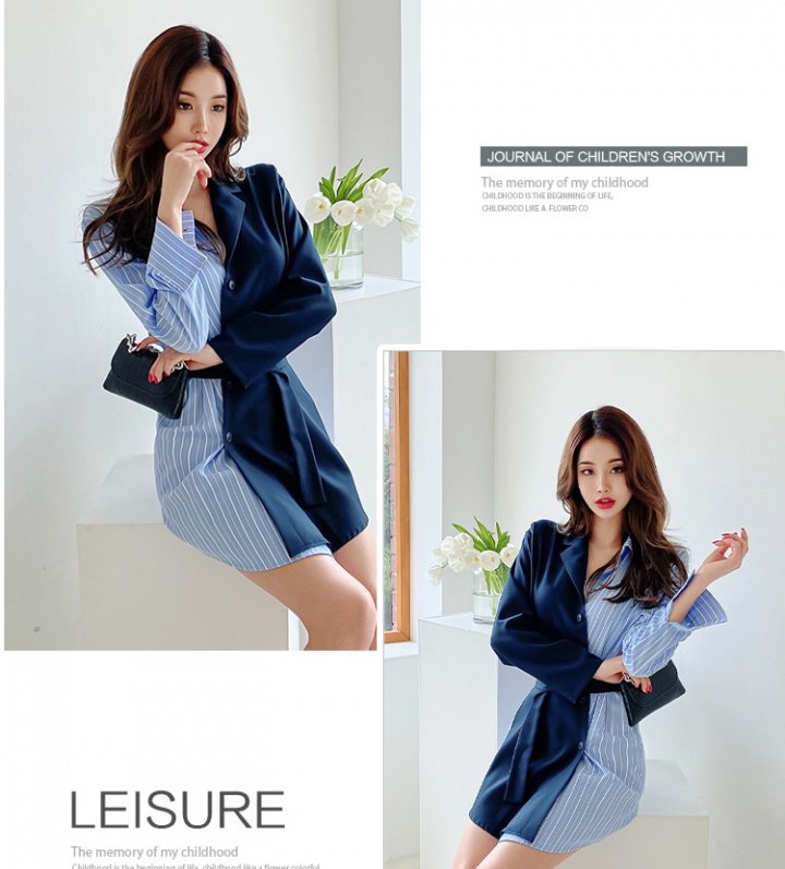 Fashion light splice commuting Korean style simple dress