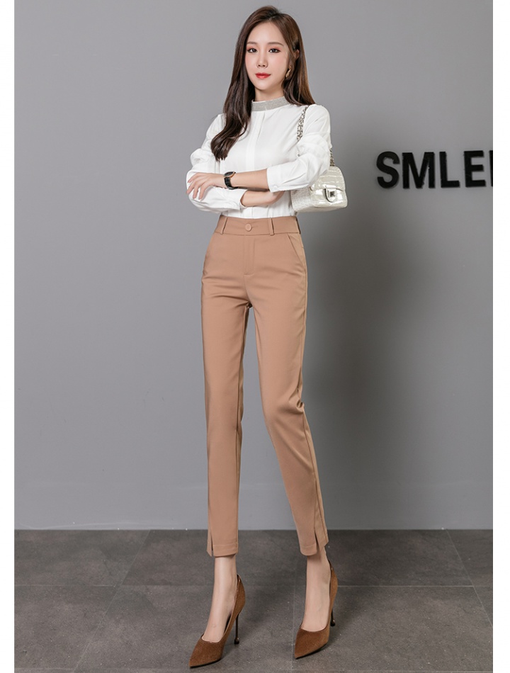 Profession slim nine pants high waist suit pants for women