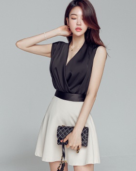 Summer Korean style skirt profession tops 2pcs set