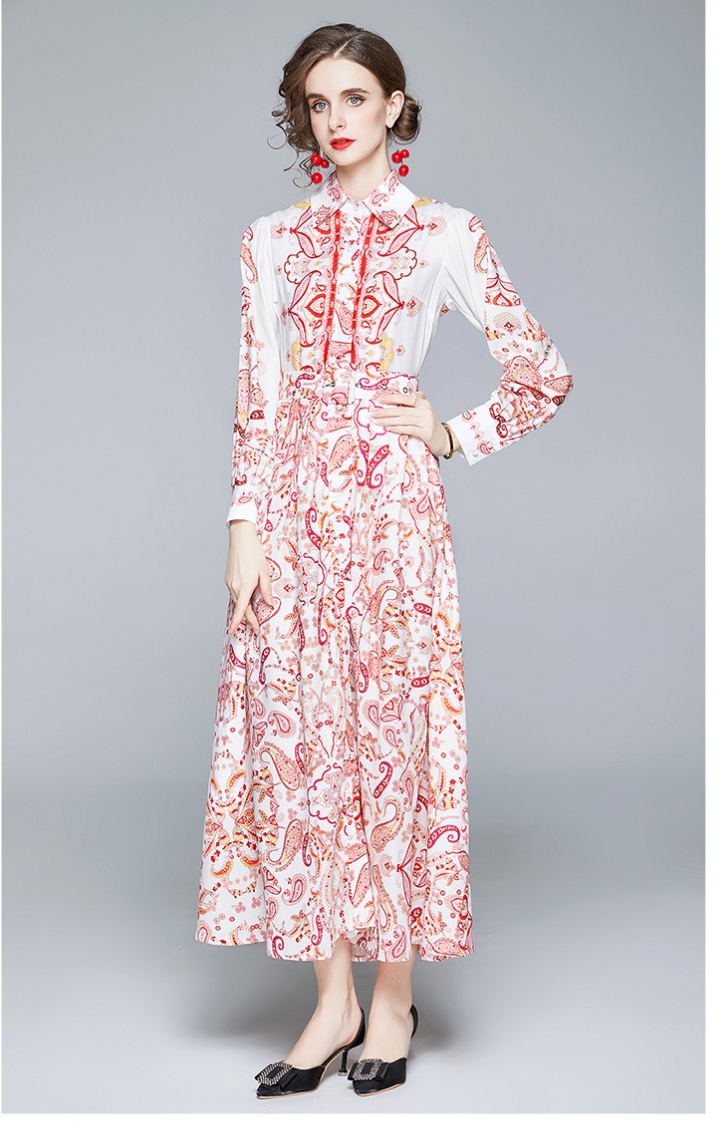 Temperament pattern jumpsuit printing long dress