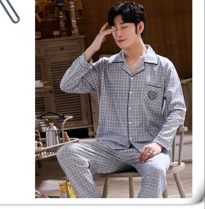 Loose autumn long sleeve homewear Casual pajamas a set for men