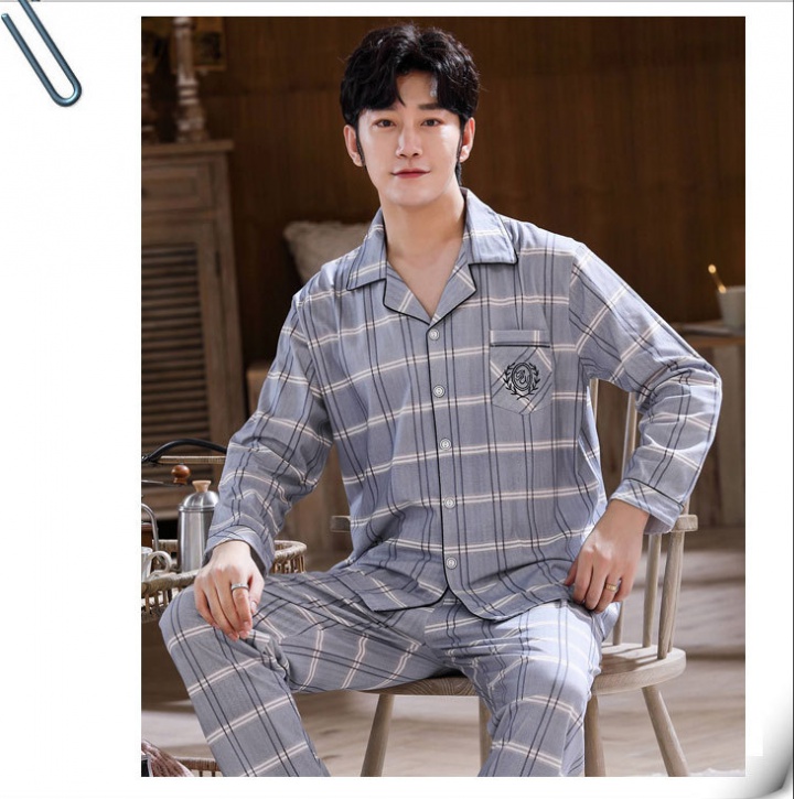 Loose autumn long sleeve homewear Casual pajamas a set for men