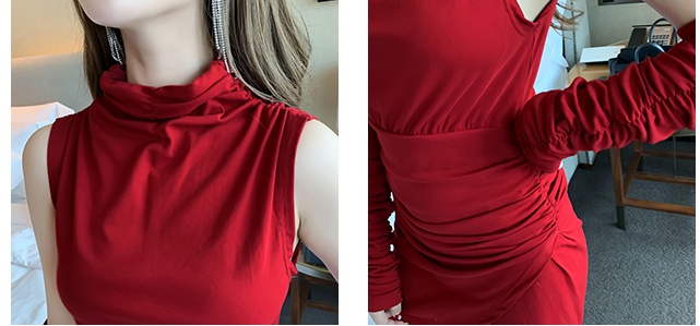 Ladies irregular sleeveless dress temperament formal dress