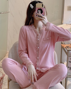 Large yard cotton pajamas 2pcs set for women