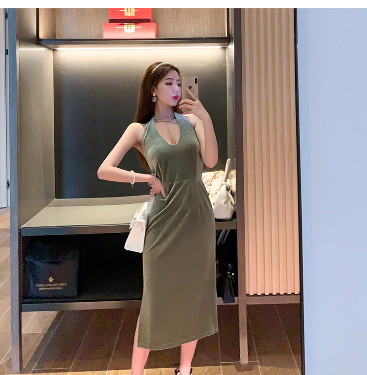 Ladies long autumn and winter little sexy dress