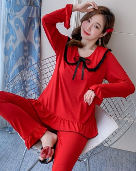 Loose at home thin cotton pajamas 2pcs set for women