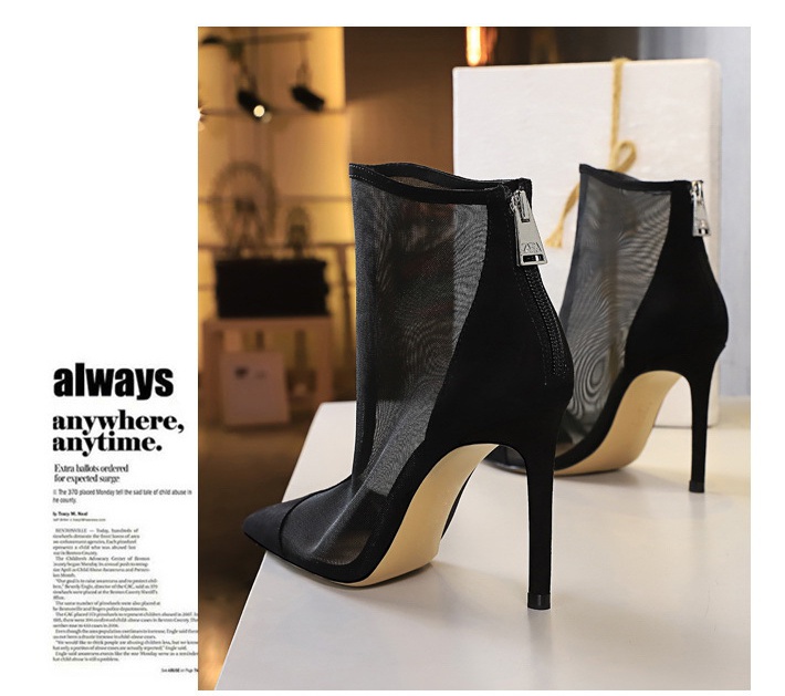 Hollow short boots sexy high-heeled shoes for women