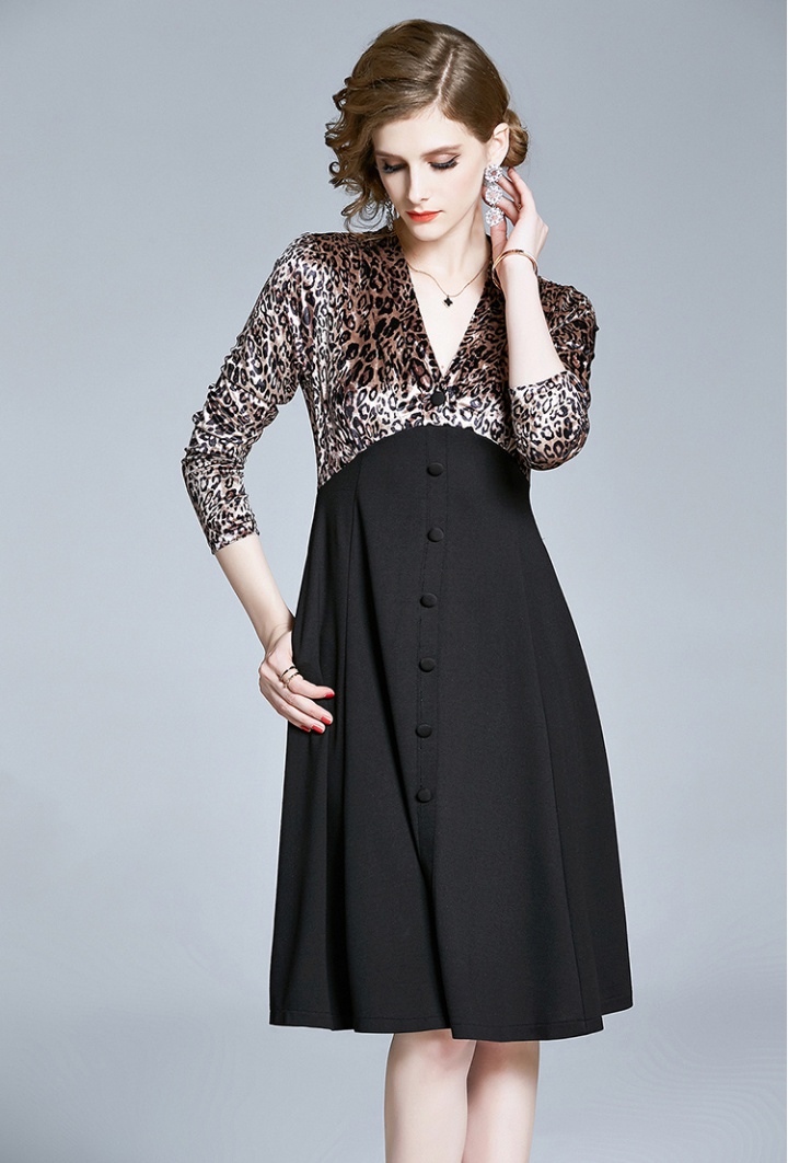 Ladies slim Western style big skirt temperament dress