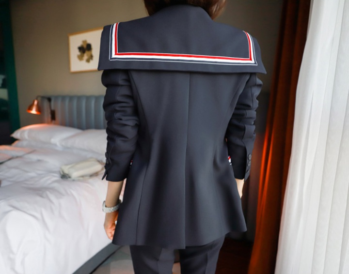 Stripe coat business suit a set for women