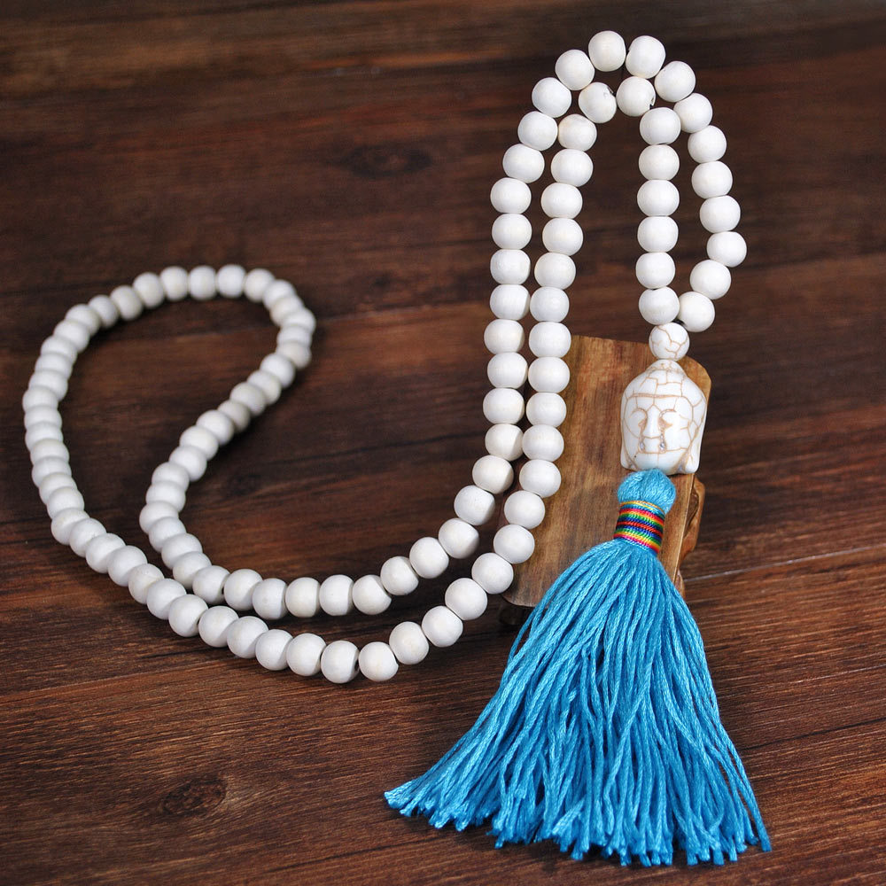 Bohemian style European style tassels colors necklace