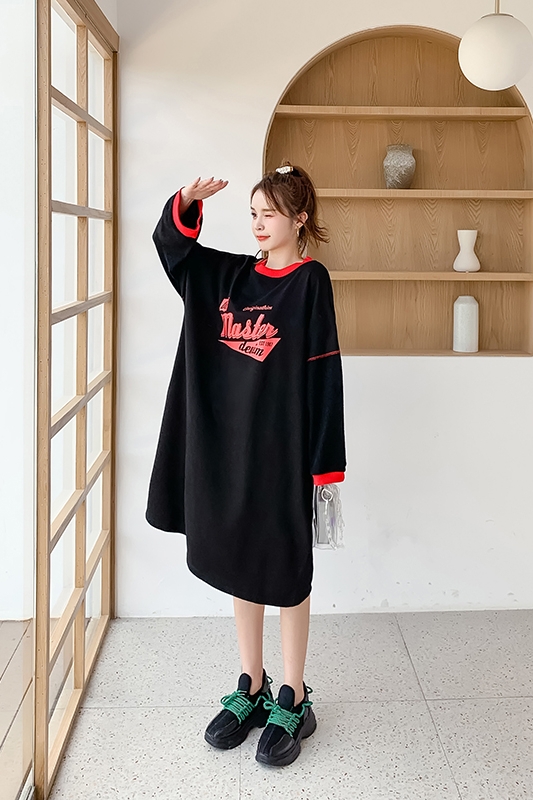 Autumn and winter loose skirt Casual fat hoodie for women