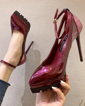 Sexy Korean style platform hasp high-heeled shoes for women