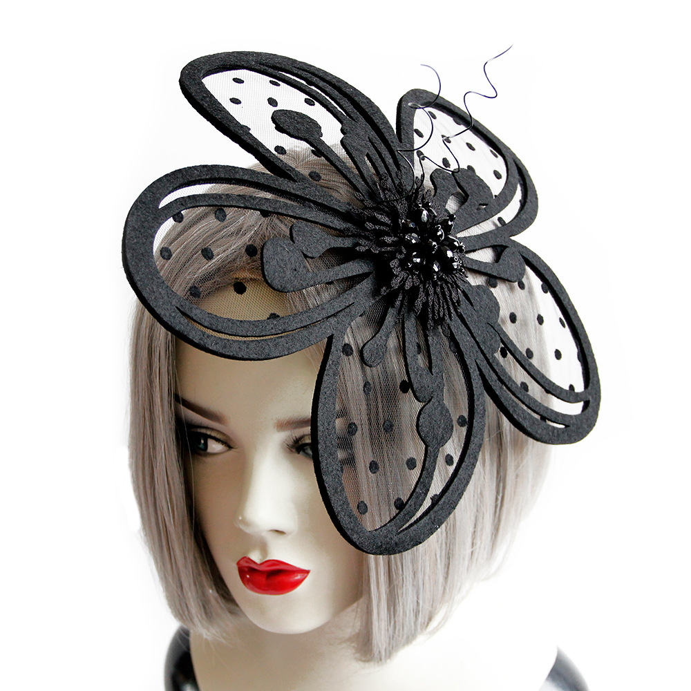 Hairpin exaggeration colors hair accessories stage host hat