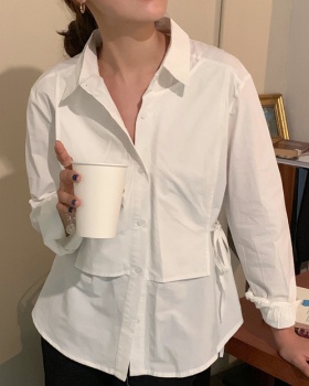 Doctrine long sleeve minimalist all-match pure shirt