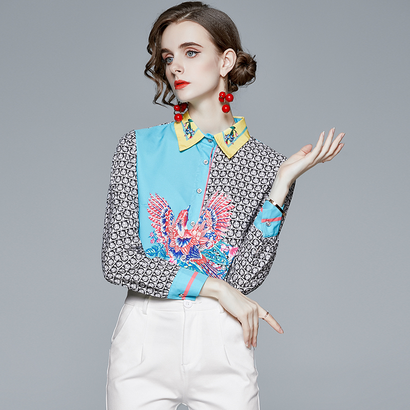 Colors European style long sleeve fashion autumn shirt