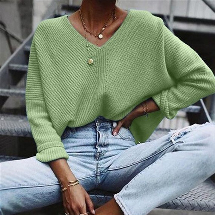European style autumn and winter tops loose sweater for women