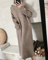 Korean style woolen yarn dress long hooded skirt