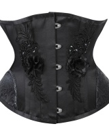 Handmade rose corset pinched waist abdomen belt