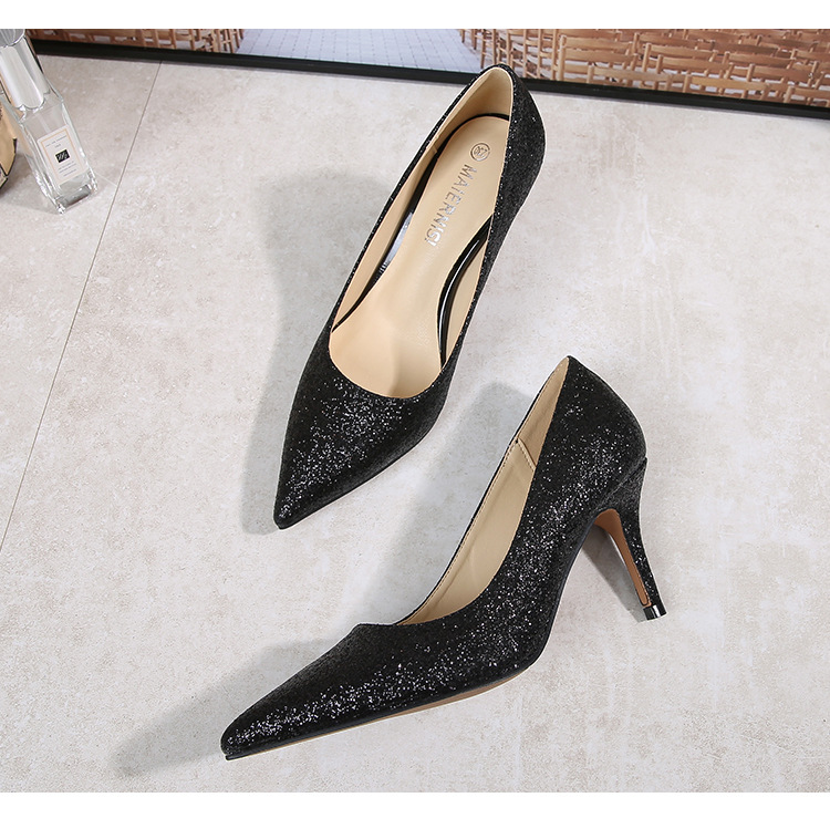 Pointed high-heeled shoes fine-root shoes for women