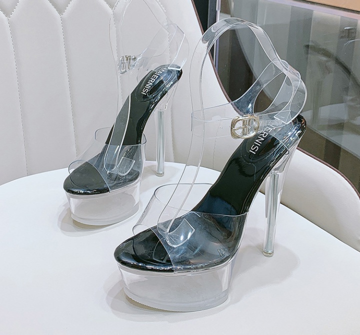 Crystal platform Korean style high-heeled shoes