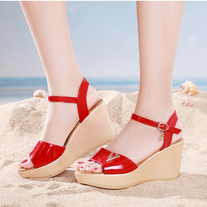 Summer patent leather shoes cozy trifle sandals for women