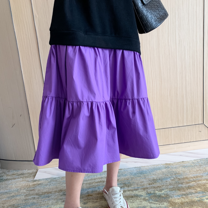 Korean style loose big skirt cozy Pseudo-two dress