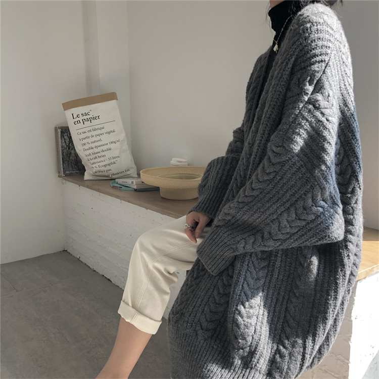 Loose simple sweater autumn and winter fashion cardigan