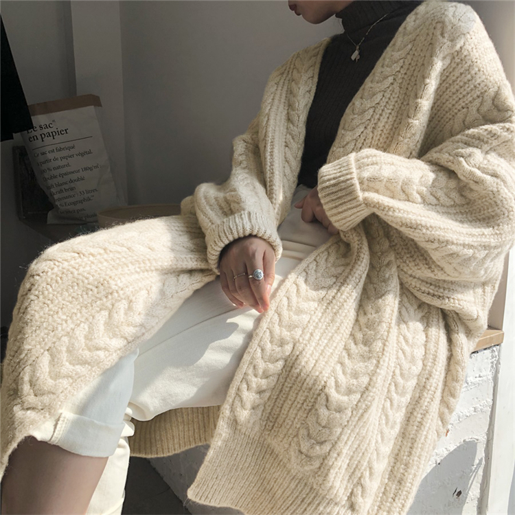 Loose simple sweater autumn and winter fashion cardigan