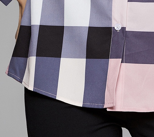 Pinched waist all-match fashion European style printing shirt
