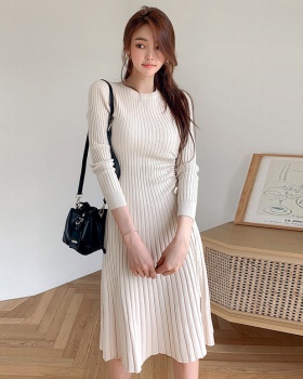 High elastic long slim dress knitted Korean style sweater