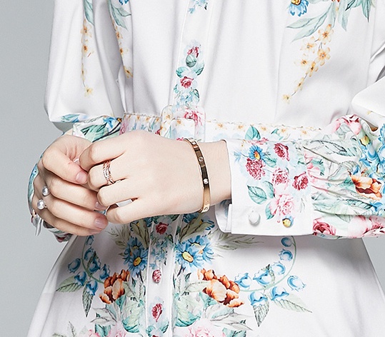 Retro long sleeve dress autumn floral belt for women