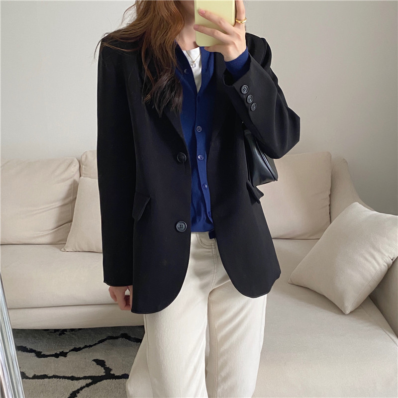 Pure classic business suit all-match simple coat
