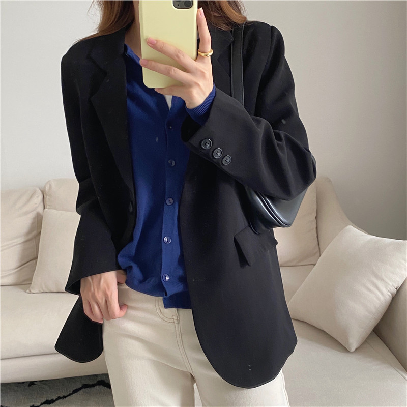 Pure classic business suit all-match simple coat