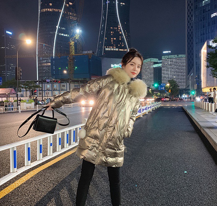 Slim winter cotton coat thick down coat for women