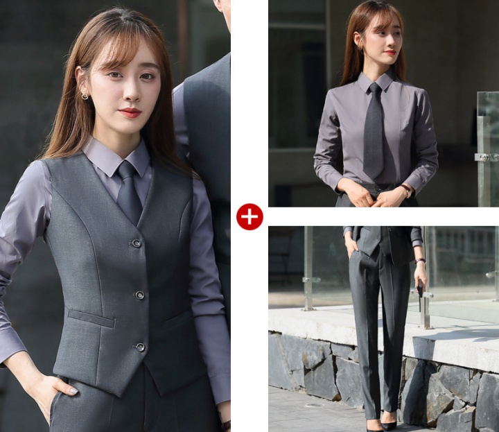 Overalls waistcoat suit pants 3pcs set for women