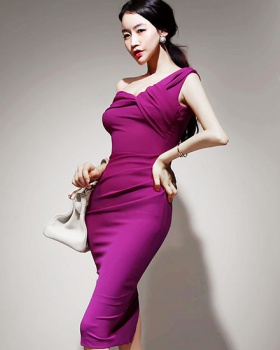 Autumn and winter package hip dress slim formal dress