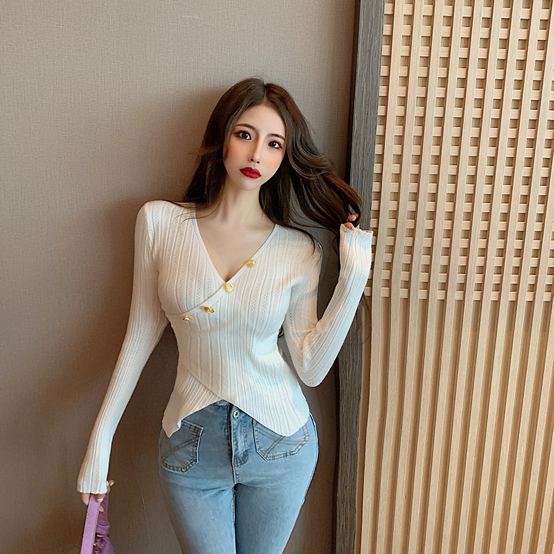 Slim bottoming shirt Western style small shirt for women