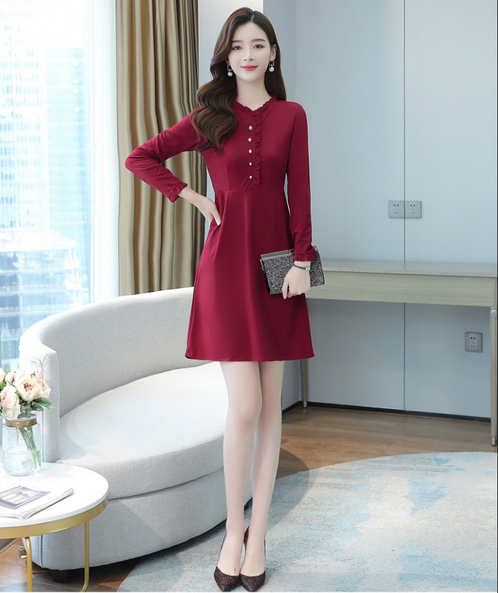 Ladies spring and autumn long sleeve dress for women